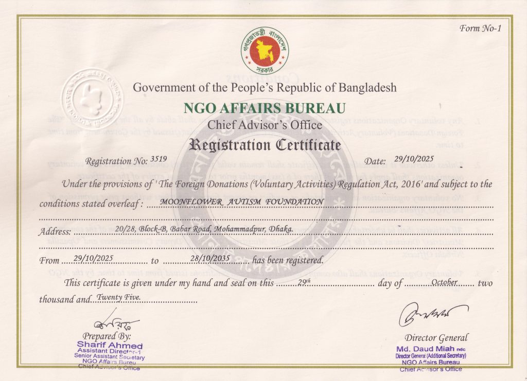 NGO Affairs Bureau registration certificate